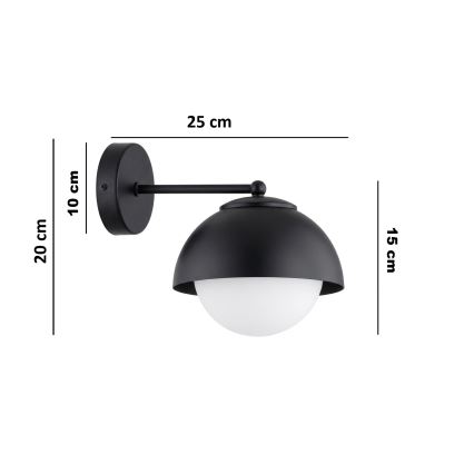 BRILAGI - Lampada da parete COSMO 1xE27/60W/230V nera