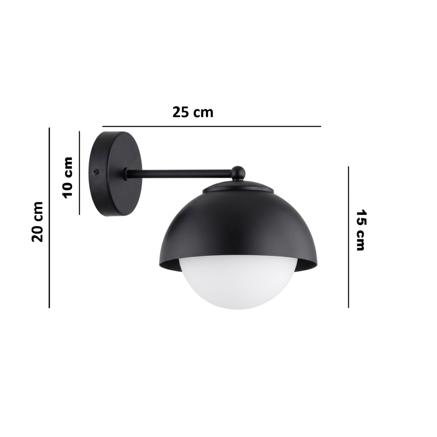 BRILAGI - Lampada da parete COSMO 1xE27/60W/230V nera