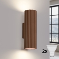 Brilagi - Lampada da parete CRESTO 2xGU10/10W/230V 20 cm marrone