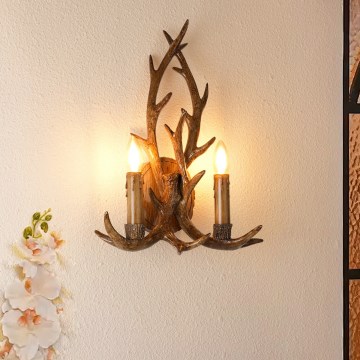 BRILAGI - Lampada da parete DEER 2xE14/10W/230V palchi