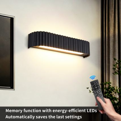 Brilagi - Applique dimmerabile a LED FALCON MODERN LED/14W/230V 3000-6000K 40 cm nera + telecomando