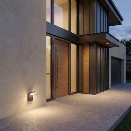 Brilagi - Lampada da parete esterna LED RIANO LED/8W/230V marrone IP65