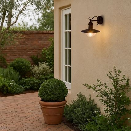 Brilagi - Lampada da parete esterna MOLDE 1xE27/60W/230V IP44 nera