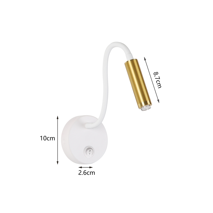 Brilagi - Lampada da parete flessibile dimmerabile a LED MAYA 1xG9/4W/230V bianco/oro 2700-6500K Wi-Fi Tuya