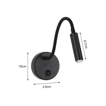 Brilagi - Lampada da parete flessibile dimmerabile a LED MAYA 1xG9/4W/230V nero 2700-6500K Wi-Fi Tuya