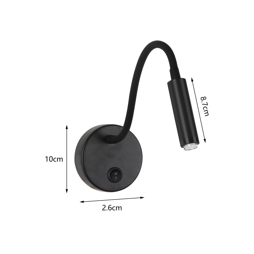 Brilagi - Lampada da parete flessibile dimmerabile a LED MAYA 1xG9/4W/230V nero 2700-6500K Wi-Fi Tuya