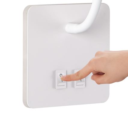 BRILAGI - Lampada da parete flessibile a LED MAYA DOUBLE LED/4W/230V + LED/3W bianca