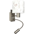 Brilagi - Lampada da parete flessibile LED per bambini BOBO 1xE27/25W/230V + LED/3W cromo opaco/bianco/coniglietti