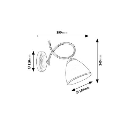 Brilagi - Lampada da parete FRED 1xE27/60W/230V dorata