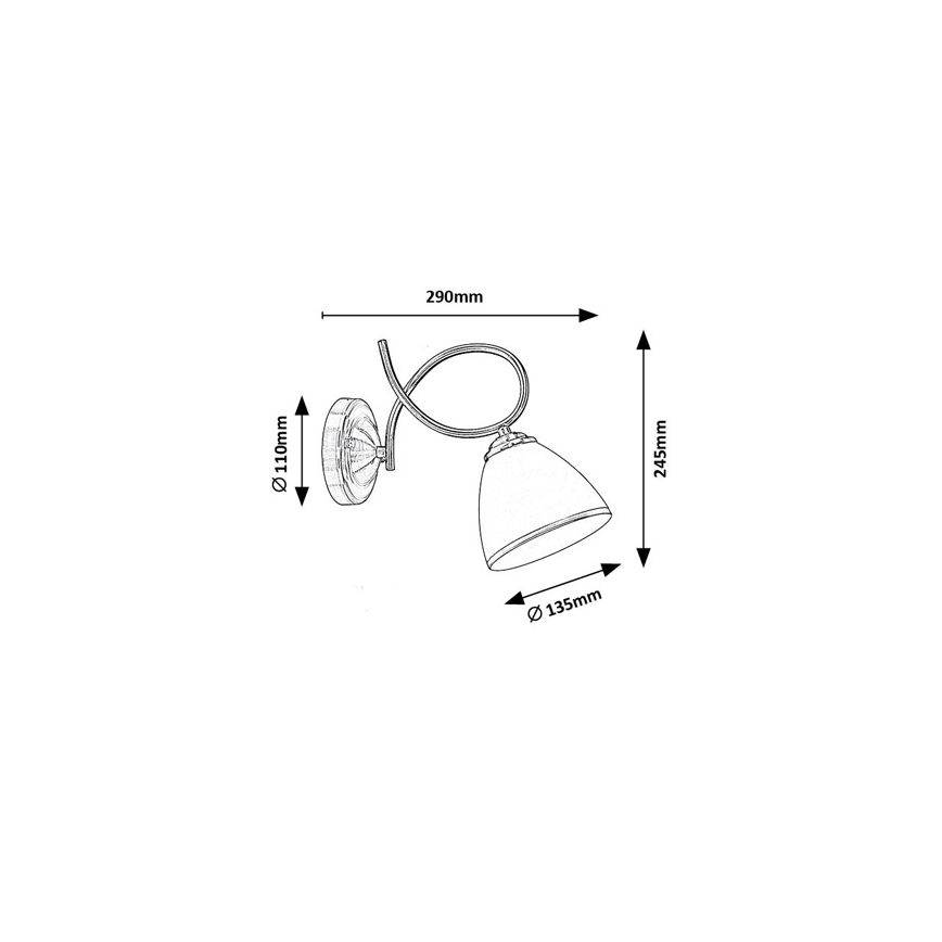 Brilagi - Lampada da parete FRED 1xE27/60W/230V, finitura bronzo