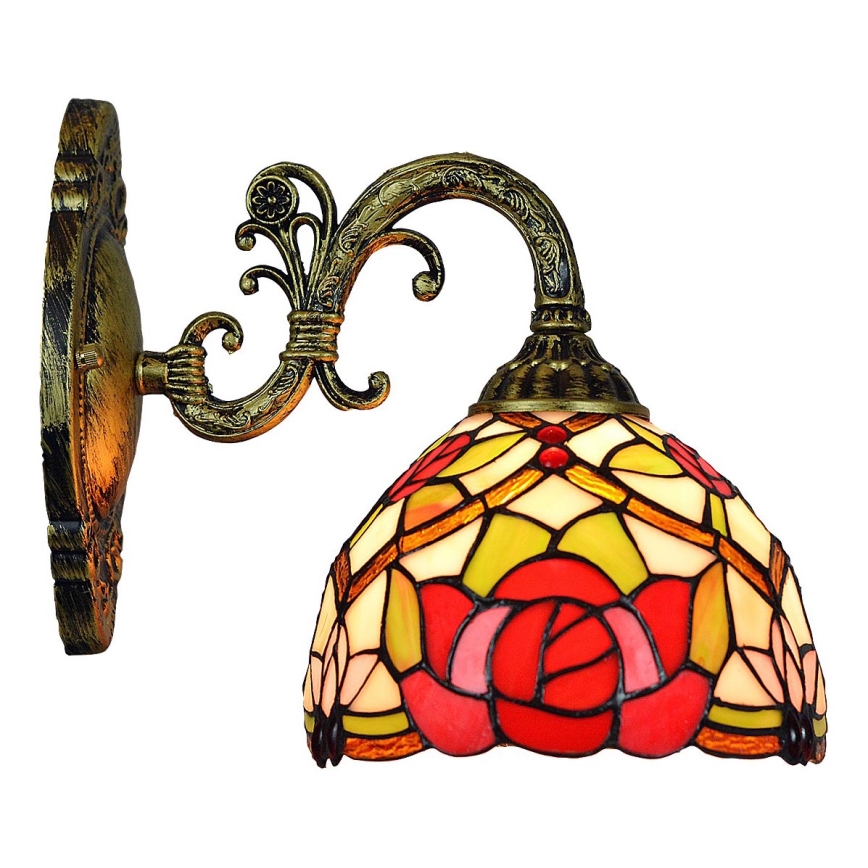 Brilagi - Lampada da parete in stile Tiffany con vetri colorati GARLAN 1xE27/40W/230V