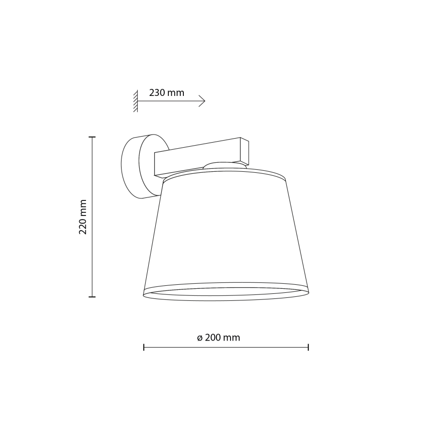 Brilagi - Lampada da parete LATTE SABIA 1xE27/15W/230V pino/bianco