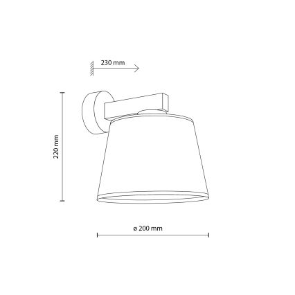 Brilagi - Lampada da parete LATTE SABIA 1xE27/60W/230V pino/beige