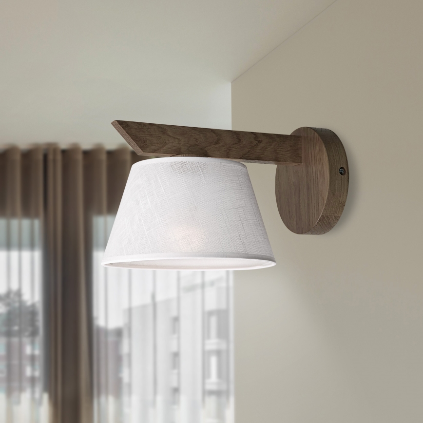 Brilagi - LED Lampada da parete ANTHONY 1xE14/40W/230V rovere noce/bianco