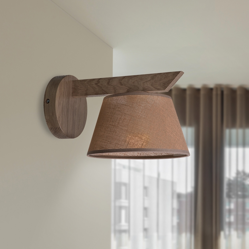 Brilagi - Lampada da parete LED ANTHONY 1xE14/40W/230V rovere noce/marrone