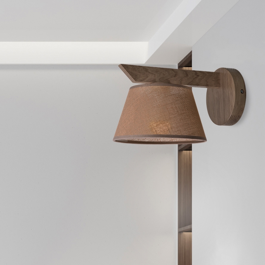 Brilagi - Lampada da parete LED ANTHONY 1xE14/40W/230V rovere noce/marrone