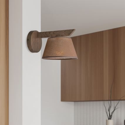 Brilagi - Lampada da parete LED ANTHONY 1xE14/40W/230V rovere noce/marrone