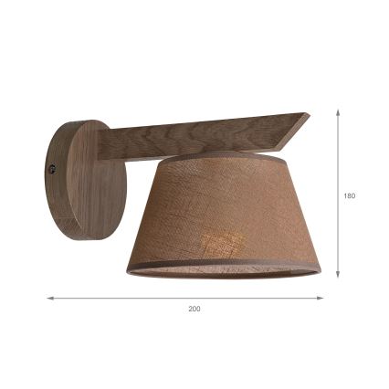 Brilagi - Lampada da parete LED ANTHONY 1xE14/40W/230V rovere noce/marrone