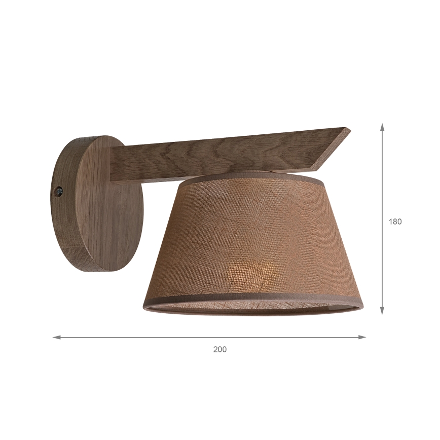 Brilagi - Lampada da parete LED ANTHONY 1xE14/40W/230V rovere noce/marrone