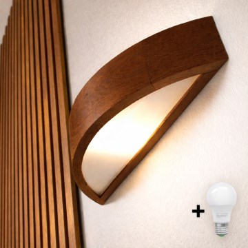 Brilagi - Lampada da parete LED CARVALHO 1xE27/15W/230V rovere ciliegio