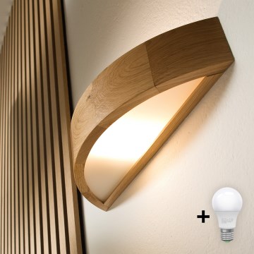 Brilagi - Lampada da parete LED CARVALHO 1xE27/15W/230V rovere