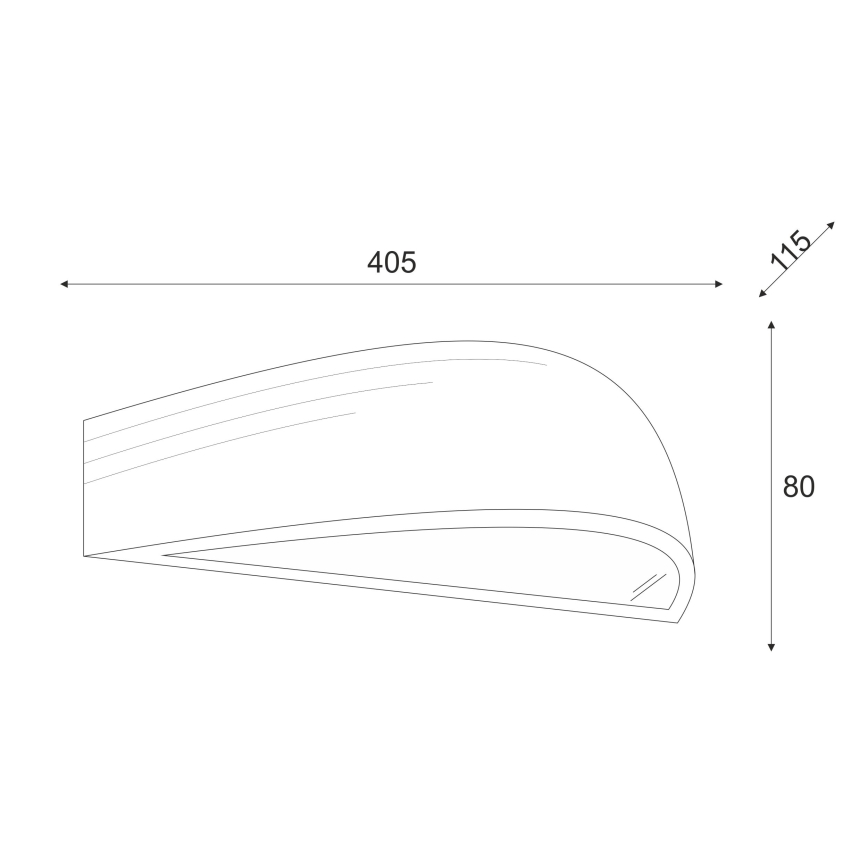 Brilagi - Lampada da parete LED CARVALHO 1xE27/60W/230V rovere