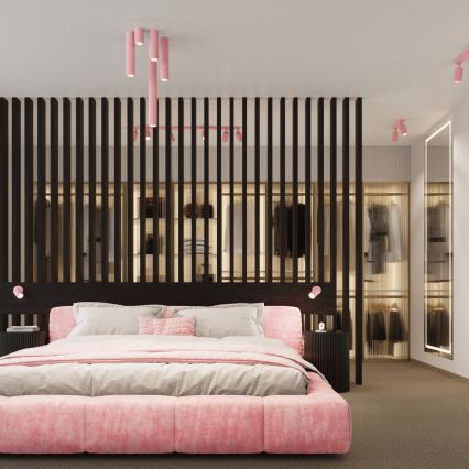 Brilagi - Lampada da parete LED CRESTO 2xGU10/10W/230V 30 cm rosa