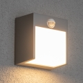 Brilagi - Lampada da parete LED da esterno con sensore TERNI LED/12W/230V grigio IP44