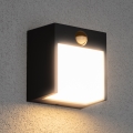 Brilagi - Lampada da parete LED da esterno con sensore TERNI LED/12W/230V nero IP44