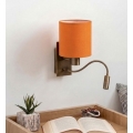 Brilagi - Lampada da parete LED flessibile NUBILA 1xE27/25W/230V + LED/3W ottone/arancione
