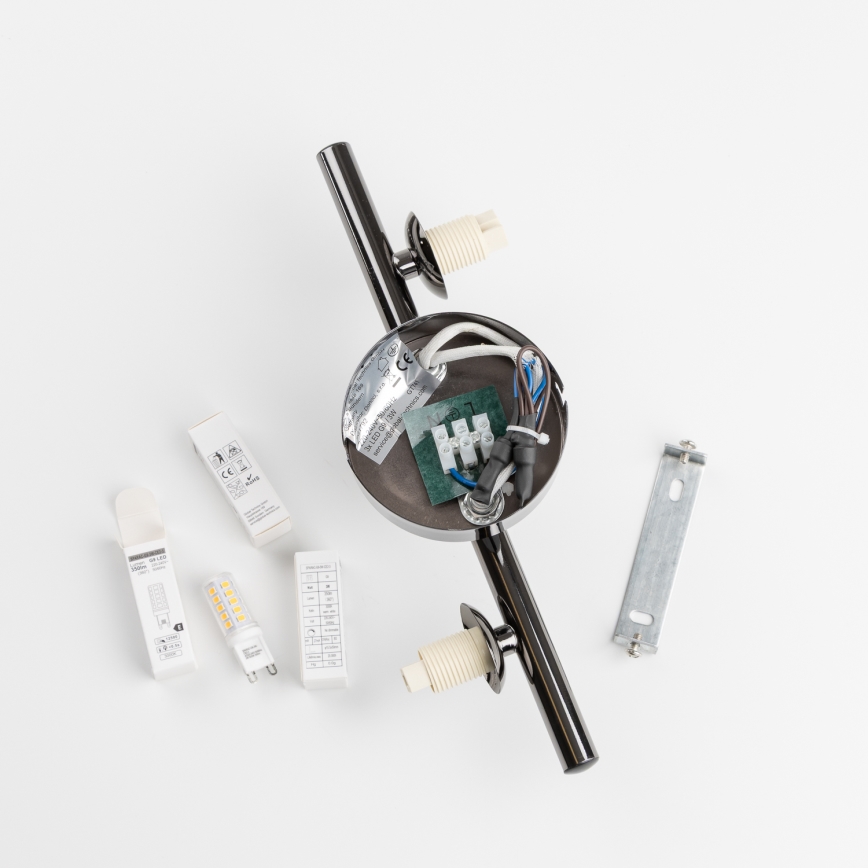 Brilagi - Lampada da parete LED MILLA 3xG9/3W/230V nero cromato/oro