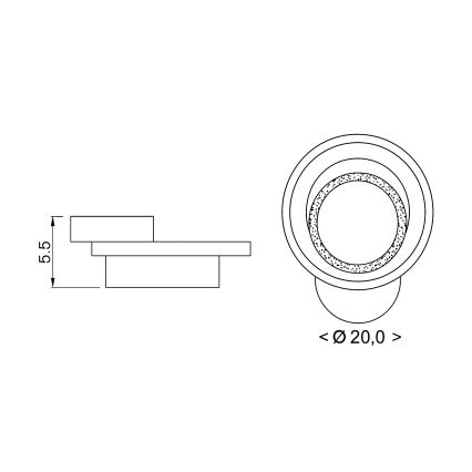 Brilagi - Lampada da parete LED MODERN MINI LED/22W/230V 3000/4000/6000K