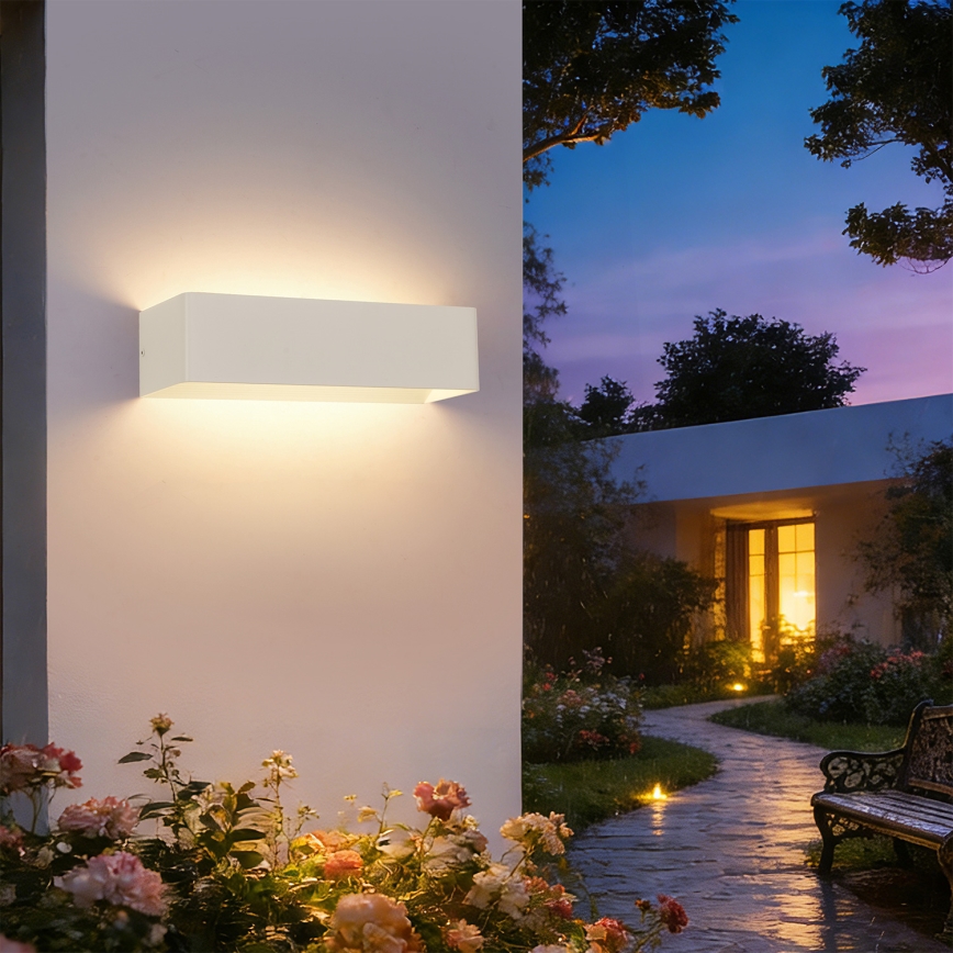 Brilagi - Lampada da parete LED per esterni DONNANI LED/12W/230V 30 cm bianco IP44