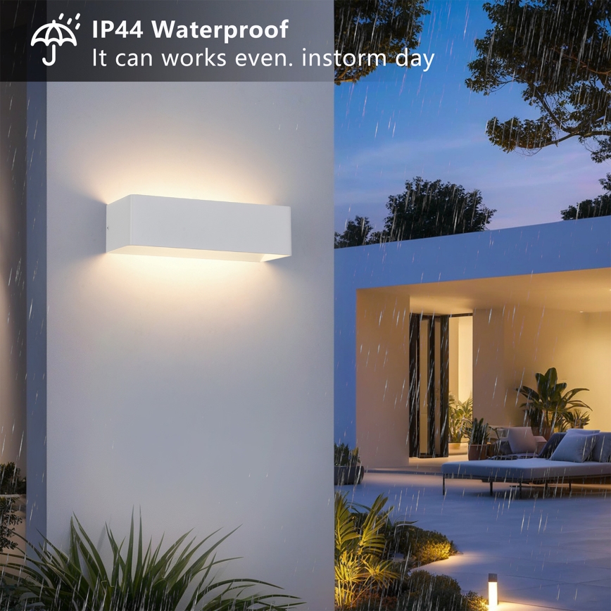 Brilagi - Lampada da parete LED per esterni DONNANI LED/12W/230V 30 cm bianco IP44