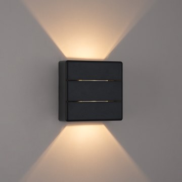 Brilagi - Lampada da parete LED per esterni DOUBLERAY LINE LED/6W/230V nero IP54