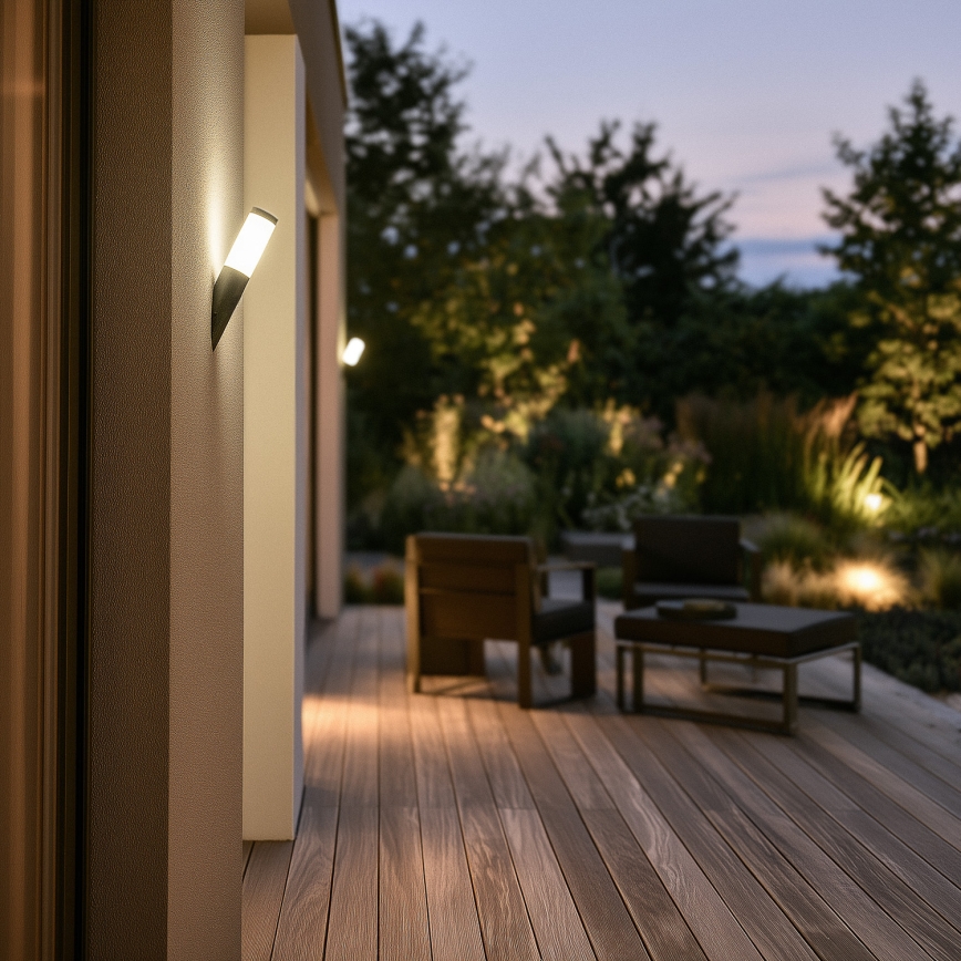 BRILAGI - Lampada da parete LED per esterni ELIA 1xE27/7W/230V 4000K IP44 antracite
