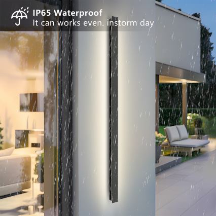 Brilagi - Lampada a LED da parete per esterni LINEAR LED/32W/230V 4000K IP65 140 cm nera CRI 90