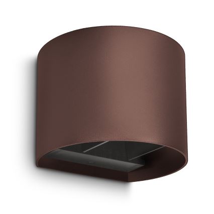 Brilagi - Lampada da parete LED per esterni RONDO LED/6W/230V marrone IP54