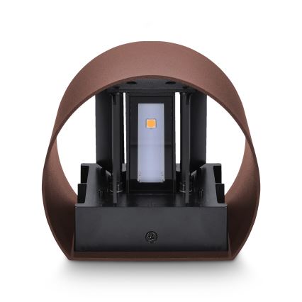 Brilagi - Lampada da parete LED per esterni RONDO LED/6W/230V marrone IP54