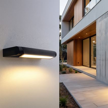 Brilagi - Lampada da parete LED per esterni SALERNO LED/12W/230V 35,5 cm nero IP65