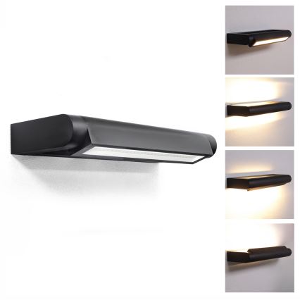 Brilagi - Lampada da parete LED per esterni SALERNO LED/12W/230V 35,5 cm nero IP65