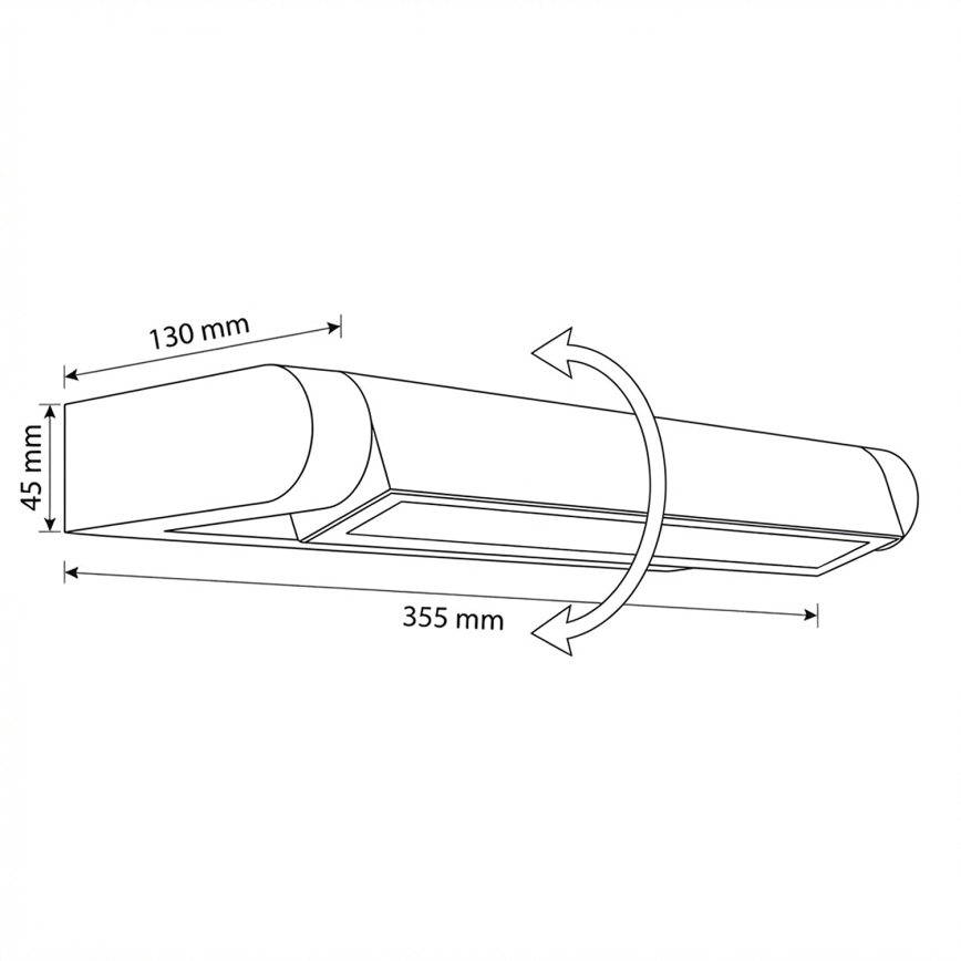 Brilagi - Lampada da parete LED per esterni SALERNO LED/12W/230V 35,5 cm nero IP65