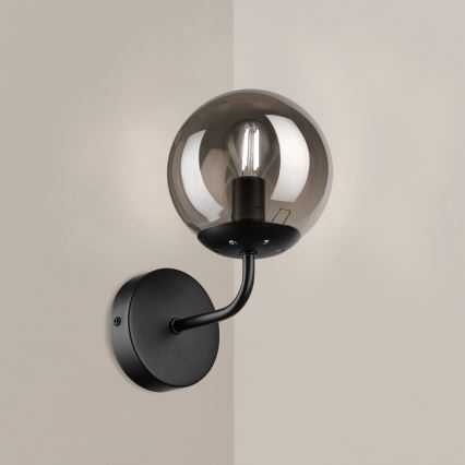 Brilagi - Lampada da parete MALIVA 1xE14/15W/230V nero/fumé