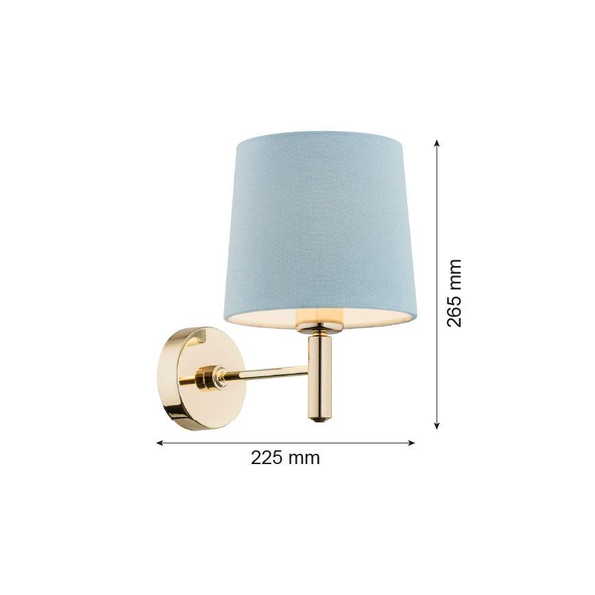 Brilagi - Lampada da parete MONTE 1xE27/15W/230V blu/oro