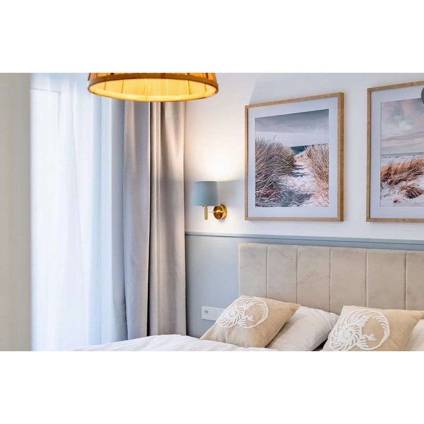 Brilagi - Lampada da parete MONTE 1xE27/60W/230V blu/oro