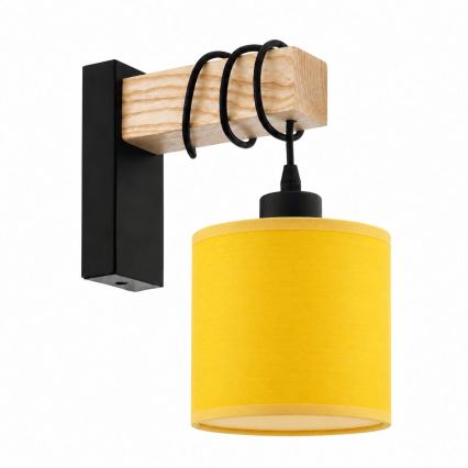 BRILAGI - Lampada da parete NUBILA 1xE27/60W/230V marrone/nero/giallo