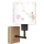 Brilagi - Lampada da parete per bambini BOBO WOOD 1xE27/25W/230V rovere/nero/crema/coniglietti