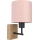 Brilagi - Lampada da parete per bambini BOBO WOOD 1xE27/25W/230V rovere/nero/rosa