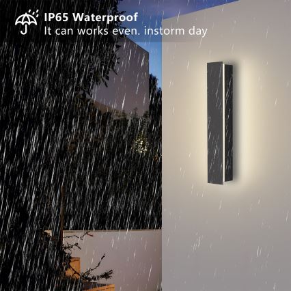 Brilagi - Lampada da parete LED per esterni LINEAR LED/8W/230V 3000K IP65 30 cm antracite