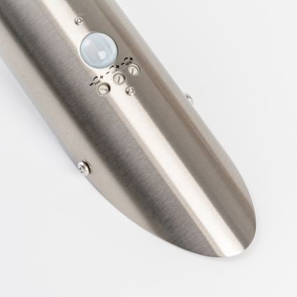 BRILAGI - Lampada da parete per esterni con sensore ELIA 1xE27/20W/230V IP44, cromo satinato